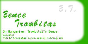 bence trombitas business card